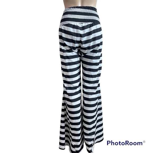 SMYM Striped Wide Leg Pants S EUC - Picture 2 of 4